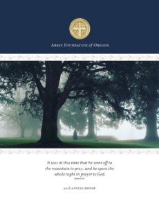 The Abbey Foundation of Oregon 2018 Annual Report cover