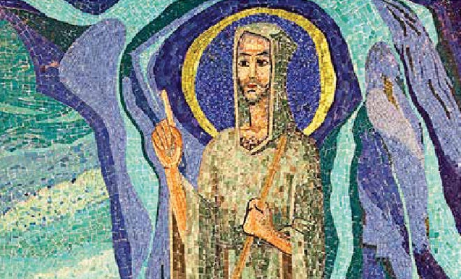 Mosaic of St. Benedict at Mount Angel Abbey