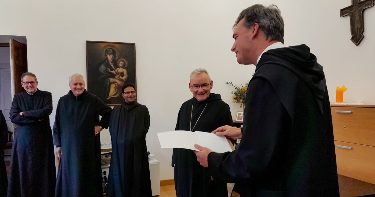 Abbot Jeremy in Rome for the plenaria meeting of the Dicastery of Divine Worship in the Vatican. In Sant'Anselmo he received the title of Professor Emeritus of the Faculty of Theology.