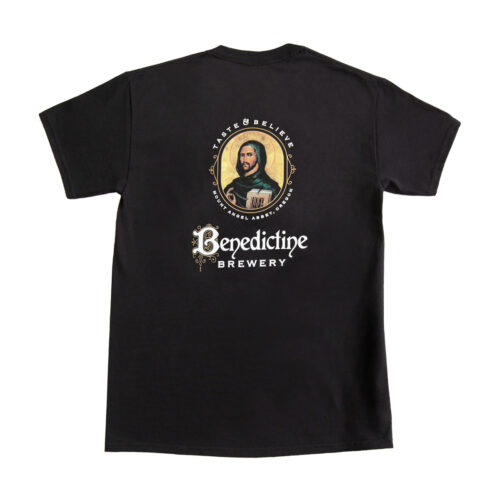 Benedictine Brewery T-Shirt, Black, back