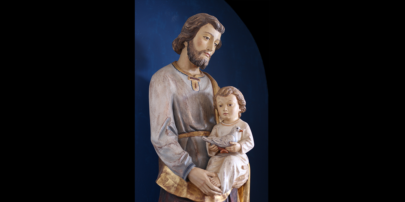 Saint Joseph with Child and Dove Detail 1