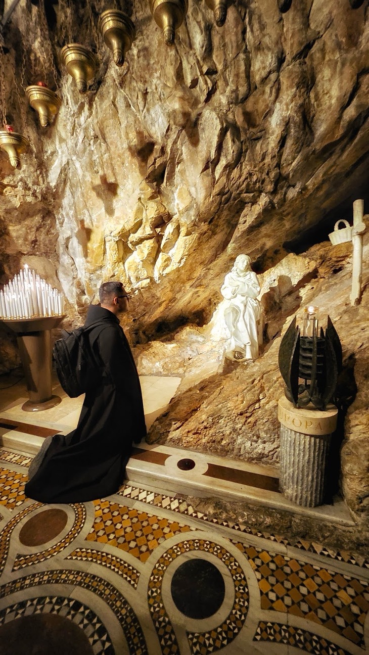 Fr. Ephrem in Subiaco cave