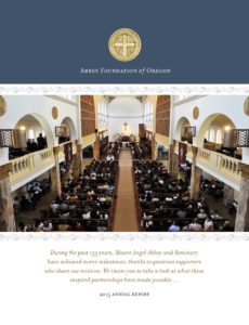 The Abbey Foundation of Oregon 2015 Annual Report cover