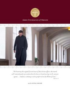 The Abbey Foundation of Oregon 2016 Annual Report cover