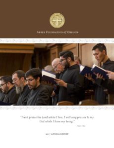 The Abbey Foundation of Oregon 2017 Annual Report cover