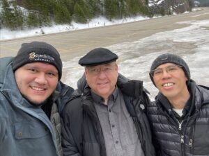 Br. Ignatius and Fr. John Paul with Fr. Pius in Montana