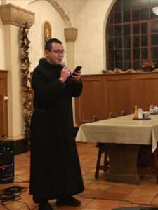 Br. Isaiah doing a rap for the community on November 25, 2022