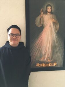 Br La Vang Faustina O.S.B. with the Divine Mercy image