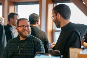Fr. Teresio speaking with an oblate