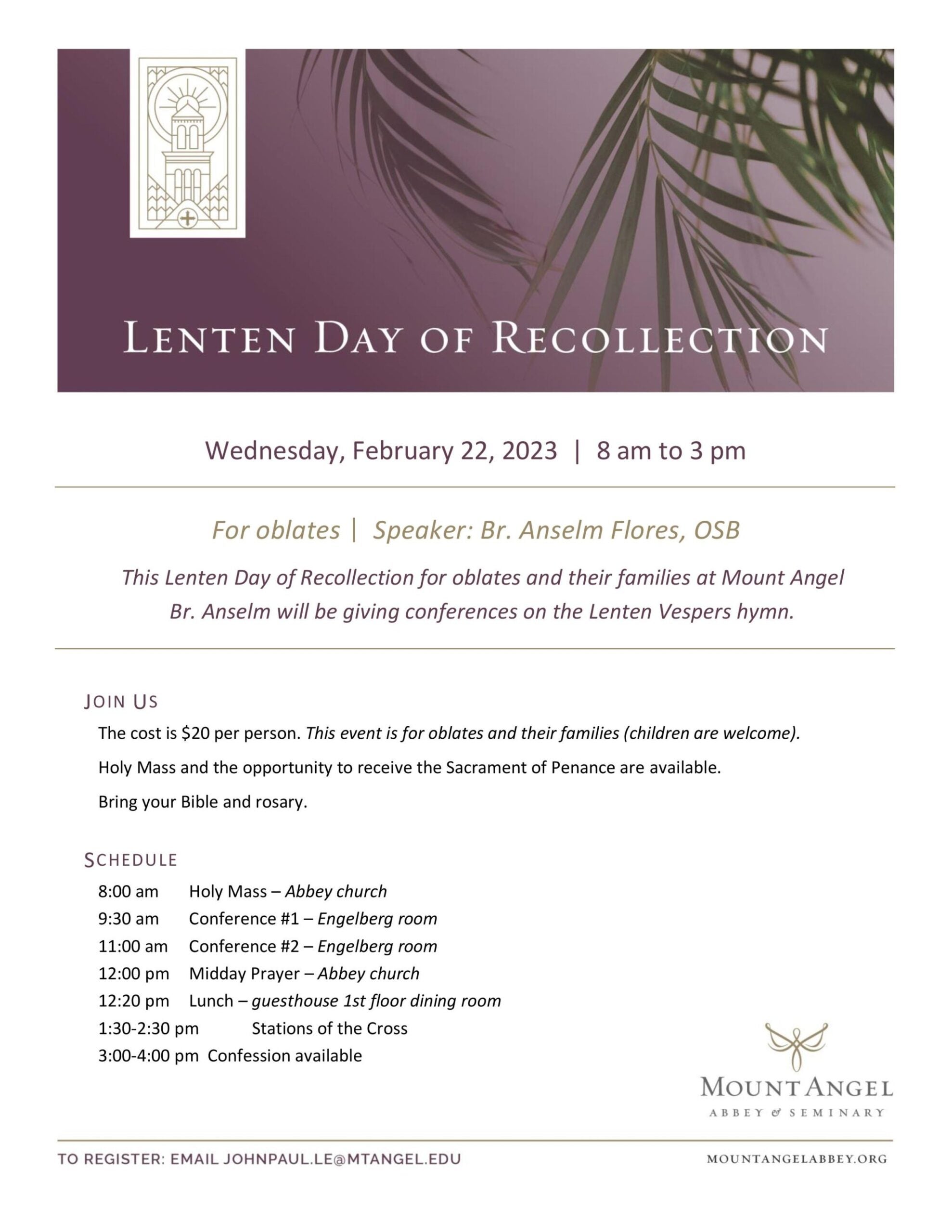 Oblate Lenten Day of Recollection 2023
