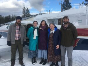 Members of the Bethlehem Community stopping over in Libby, MT on their way to Mount Angel for John's (right) final oblation