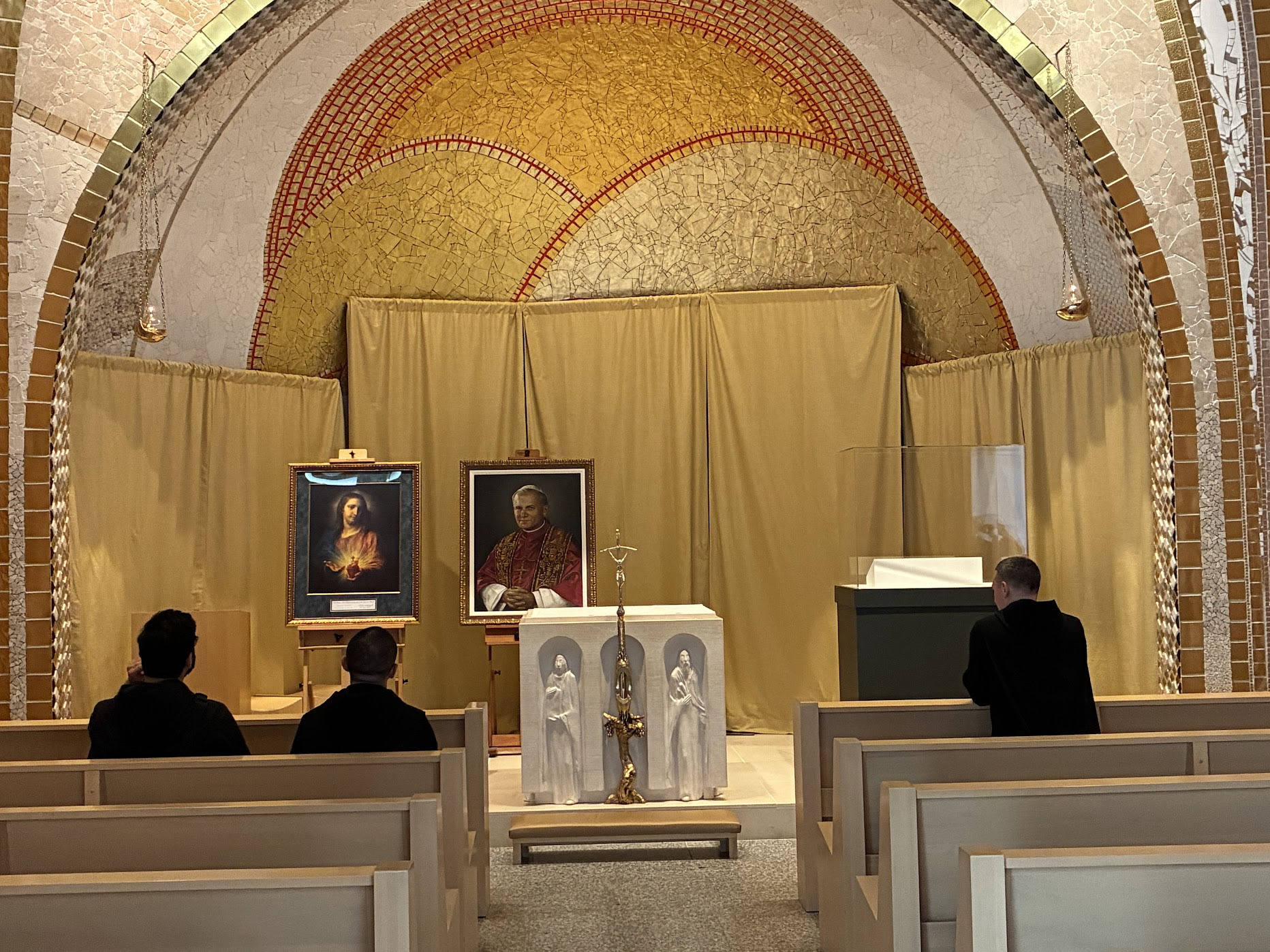 Monks at St. John Paul II shrine