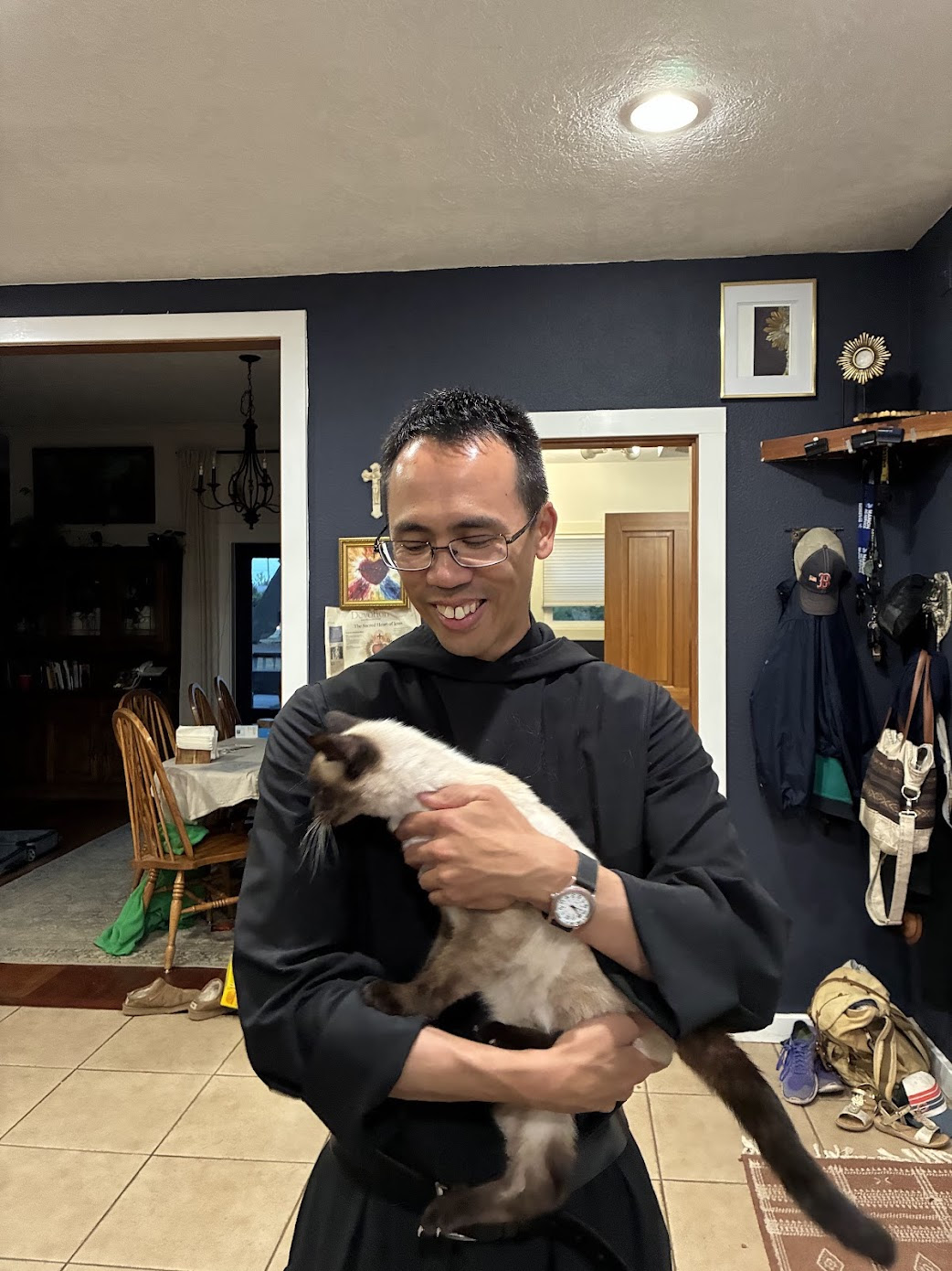 Fr. John Paul with cat