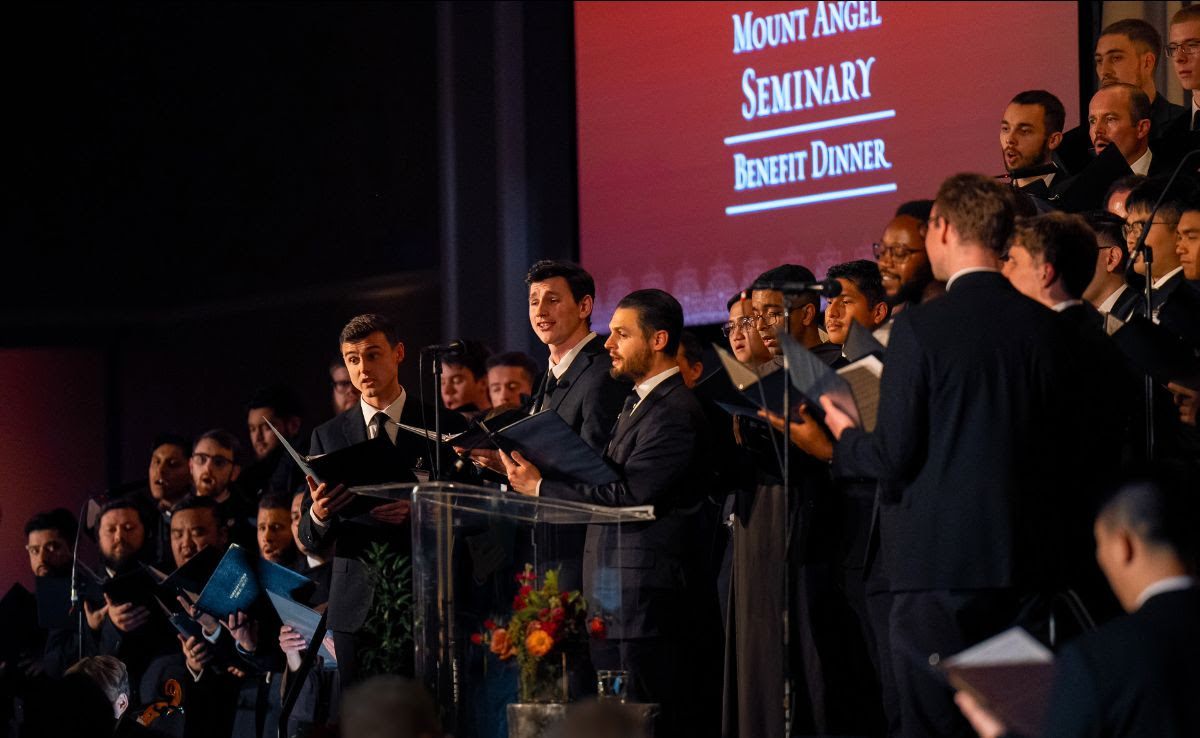Seminary Benefit Dinner seminarians singing
