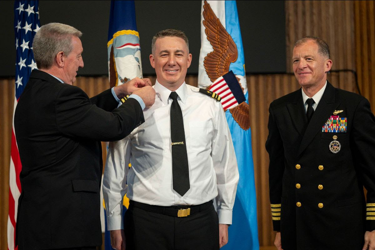 Fr. Basil receives his pin