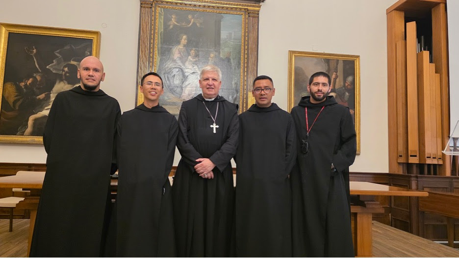 Mount Angel monks with Abbot Antonio Luca of Monte Cassino.