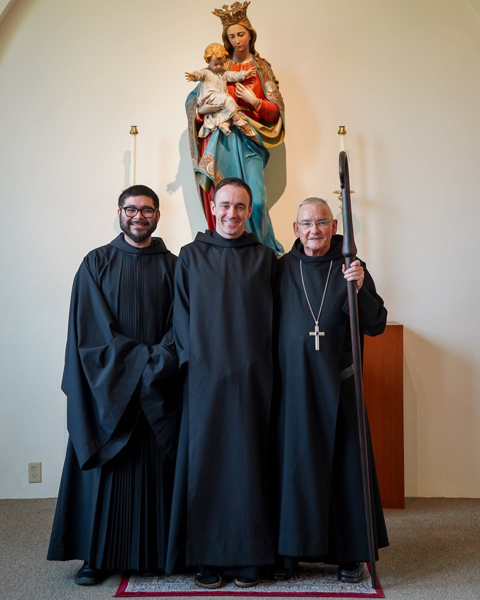 Br. Lazarus Sturm after his profession of vows